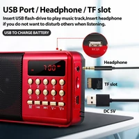 mini portable radio handheld digital rechargeable fm usb tf mp3 player loudspeaker devices supply