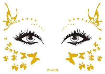 Водостойкая позолоченная Татуировка лицевая паста тату наклейка шрам покрытие