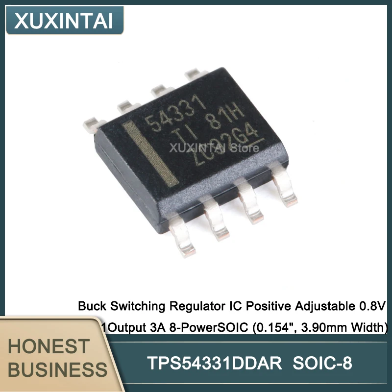 

20Pcs/Lot TPS54331DDAR Buck Switching Regulator IC Positive Adjustable 0.8V 1 Output 3A 8-PowerSOIC (0.154", 3.90mm Width)