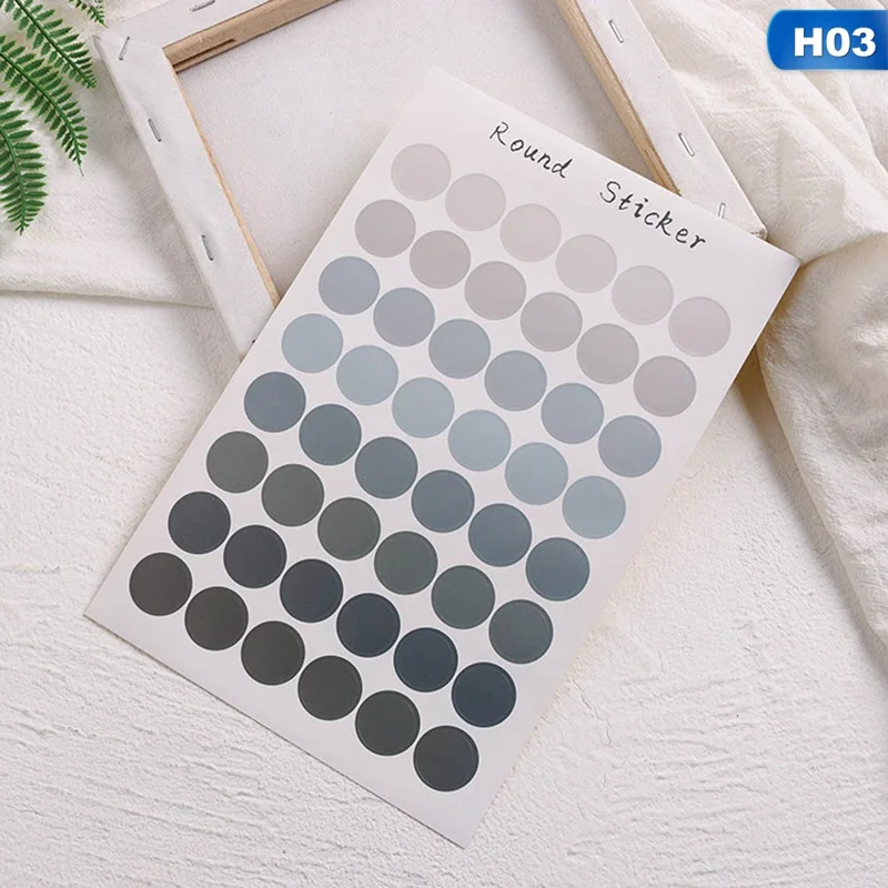 

Multi-color Decorative Dots Gradient Color Stickers Earth Color Sealing Stickers DIY Handbook Refrigerator Notes Stickers