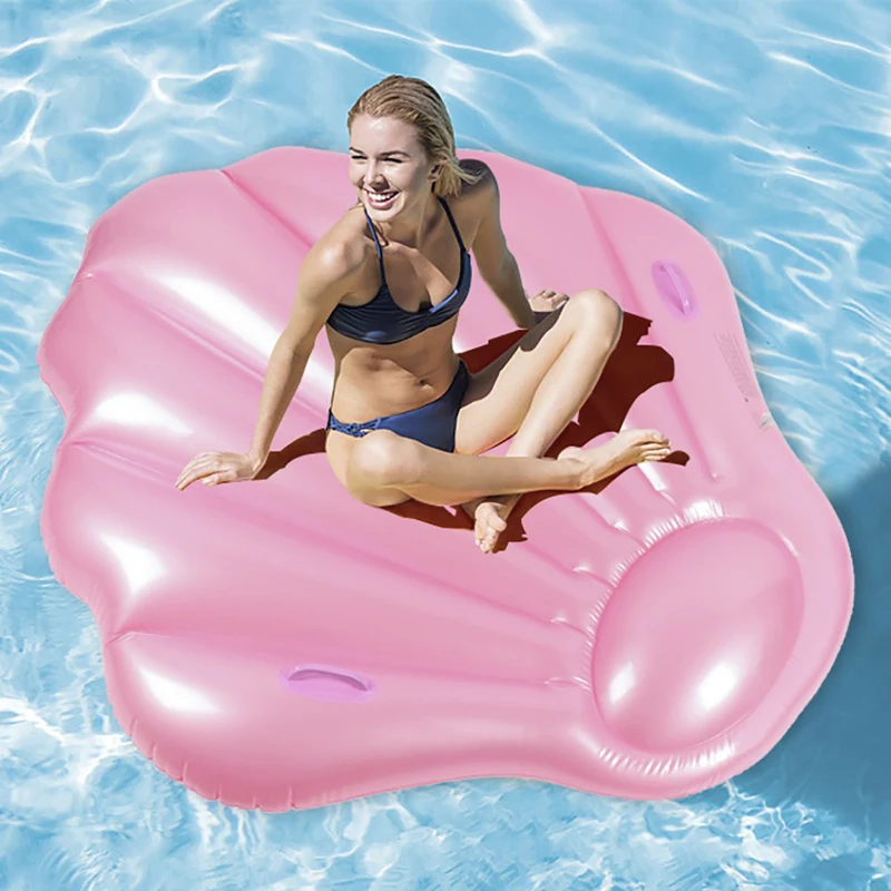 Плавательное кольцо в форме ракушки из розового золота 140 см|Надувные фигуры| |