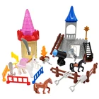 Cannonball война лошадь замок забор лестница пушка Deapon аксессуары большой размер строительные блоки Сделай Сам краж пиратский дом Кирпичи Игрушки