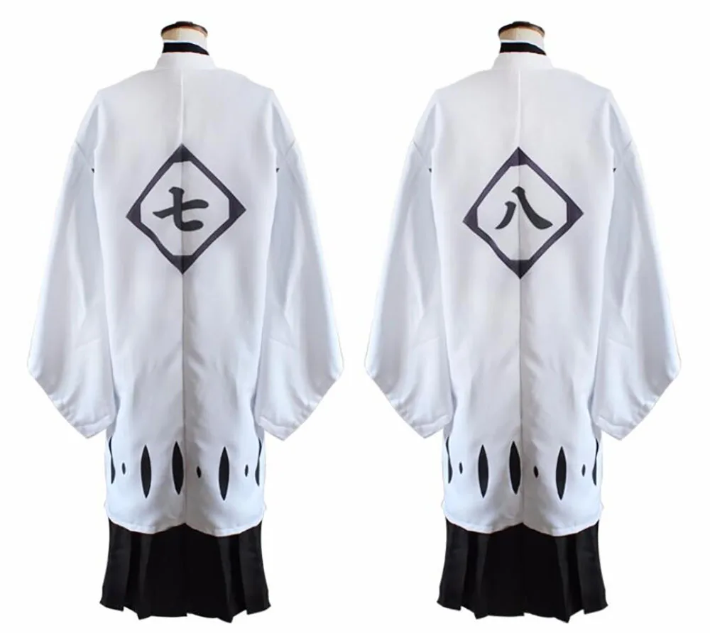 Аниме Блич Kyouraku Shunsui Kenpachi Zaraki косплей костюм белый плащ капитан Плащ Хэллоуин для