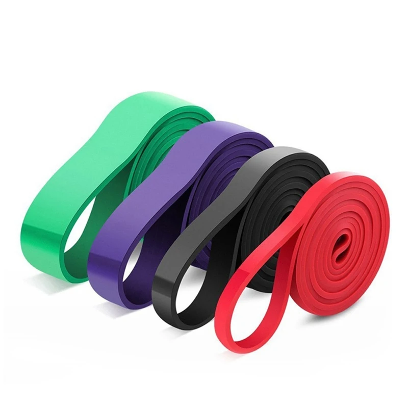 

H053 4 Pcs Resistance Exercise Rally Bands Stretching Strength Training Pilates Flexbands for Home Fitness Physical Therapy