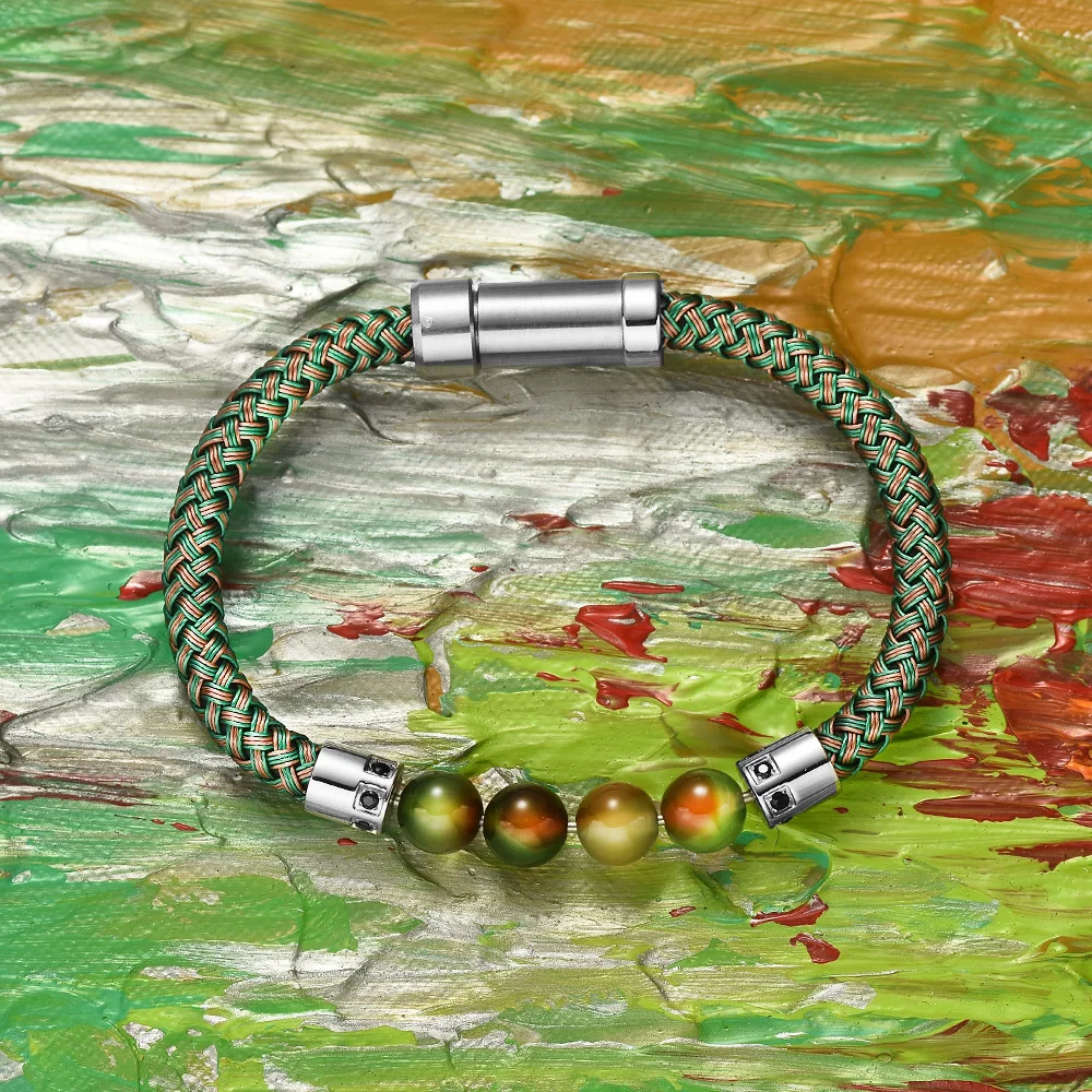 RUIMO натуральная проволока из нержавеющей стали и съемные бусины натурального