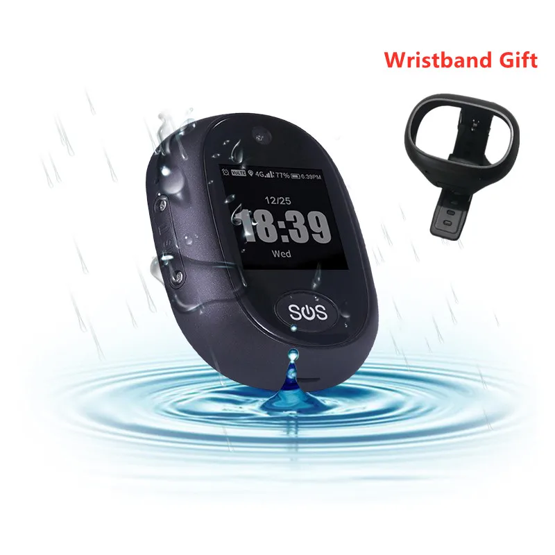 4G GPS Tracking Pendant V45 For Kids Elder Mini GPS Personal Tracker Alarm Talking Clock Waterproof