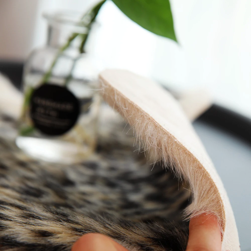 1 шт. коврик с леопардовым принтом из воловьей кожи тигра нескользящий