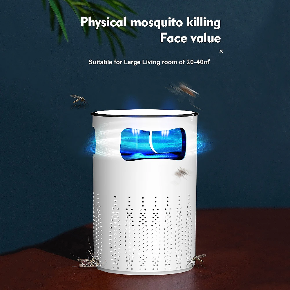 

Household Mosquito Killer Lamp Inhalation Mosquito Trap Lamp Electric Insect Flies Zapper LED Trap Lamp Strong Suction Fan