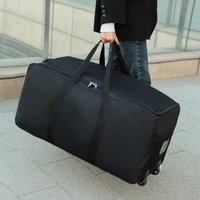 2021 multifunction unisex universal wheel travel bag large capacity duffle durable oxford simple handbag luggage suitcase