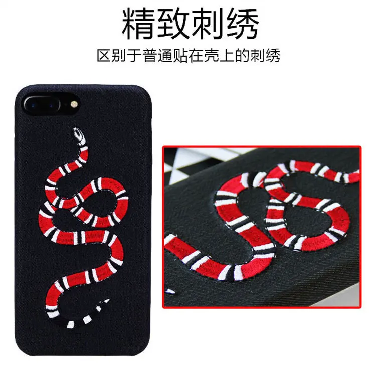 Новый чехол для телефона iphone 8 Plus роскошный цветочный ручная вышивка розовый PU xs