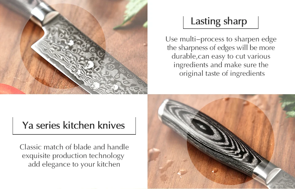 XINZUO 5 ''дюймовый нож Santoku VG10 дамасская нержавеющая сталь высокого качества Newarrive японские кухонные ножи шеф-повара с ручкой Pakkawood