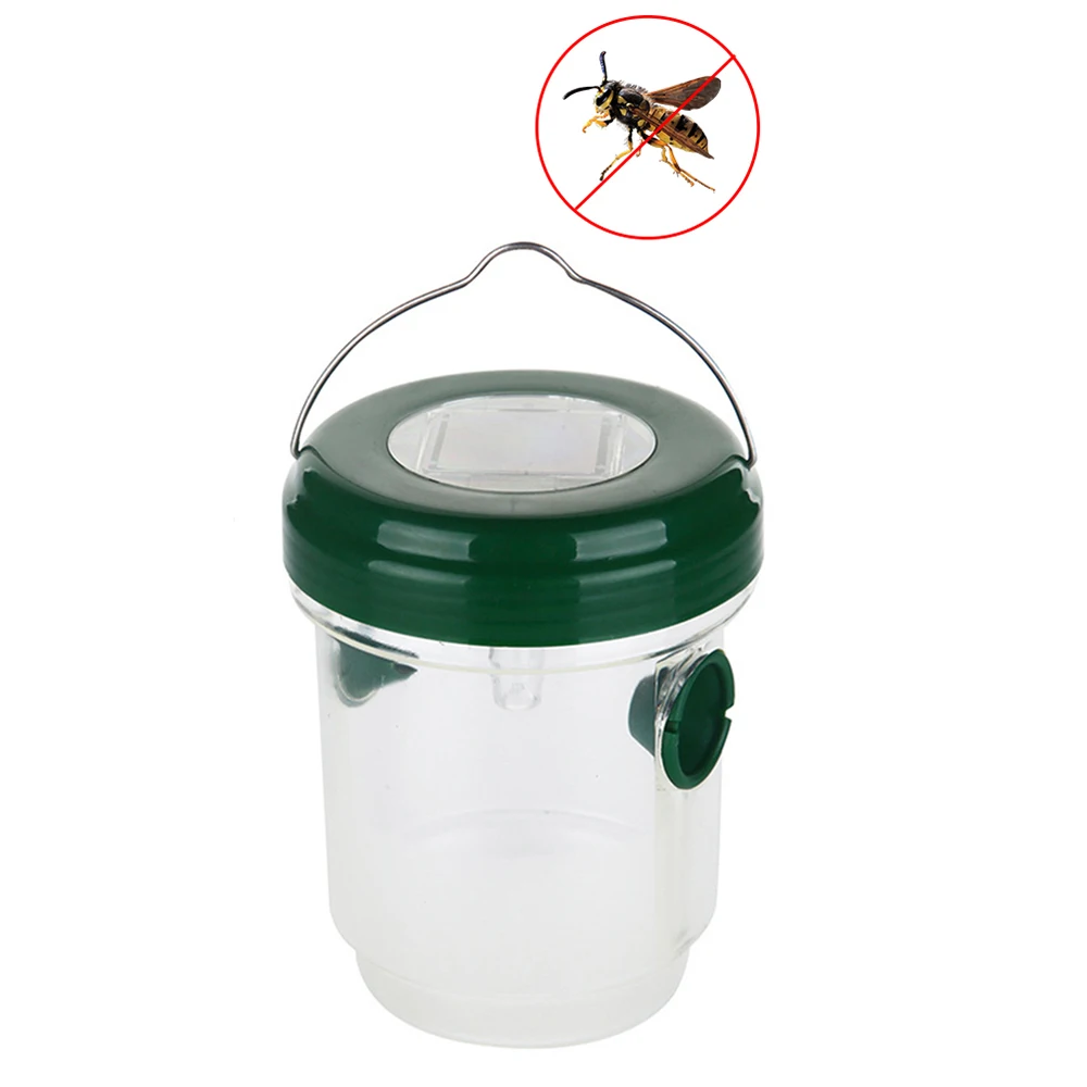 

Solar Powered Wasp Trap Fruit Fly Flies Insect Bug Hanging Honey-Trap Catcher Killer No-Poison Hanging Tree Pest Control Tool