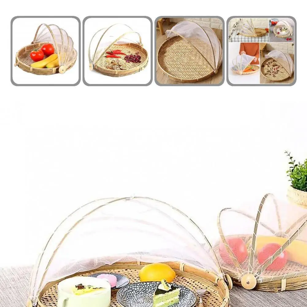 

Round Premium Food Serving Hamper Bamboo Storage Basket Convenient for Picnic