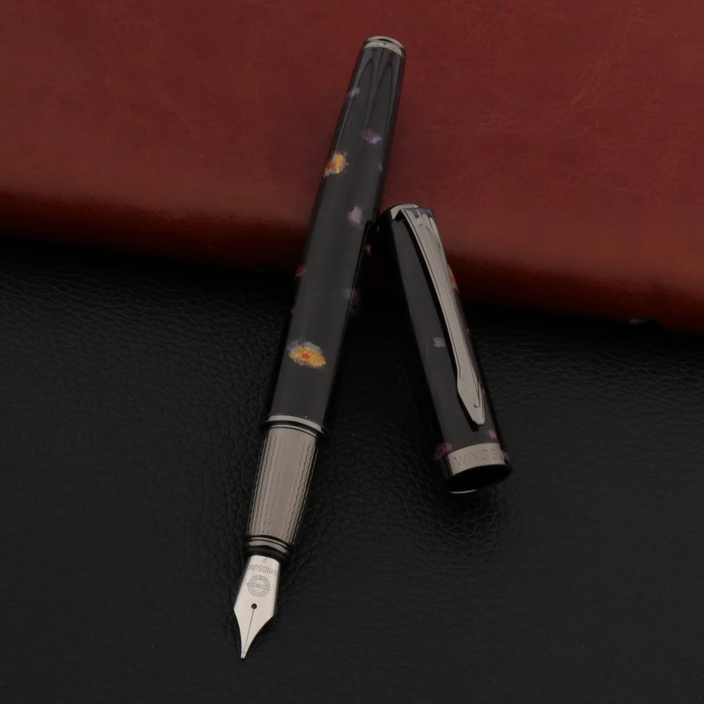 Роскошная металлическая перьевая ручка 07 пистолет серая черная Камелия