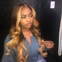 magic love134136 lace front human hair wigs pre plucked with baby hair honey blonde brazilian wave lace front wig for women