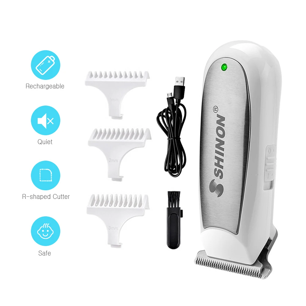 

Baby Electric Hair Clipper Rechargeable & Quiet Electric Trimmer Haircutting Tool Easy Operation for Infants Toddlers Kids
