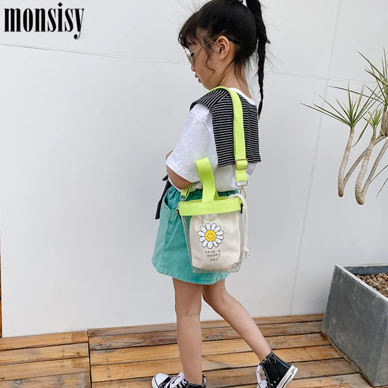 Летняя прозрачная сумка Monsisy для девочек сумочка из ПВХ Детский кошелек мелочи
