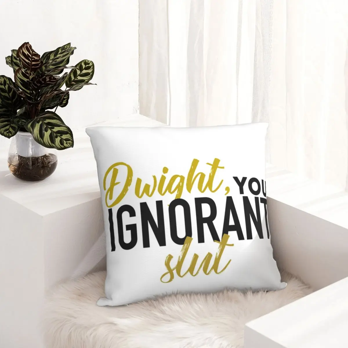 Dwight You Unknown Slut квадратная подушка чехол наволочка удобная из полиэстера для