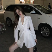 2021hot spring womens suit korean version suit dress bareback leisure suit show thin elegant temperament all match fashion