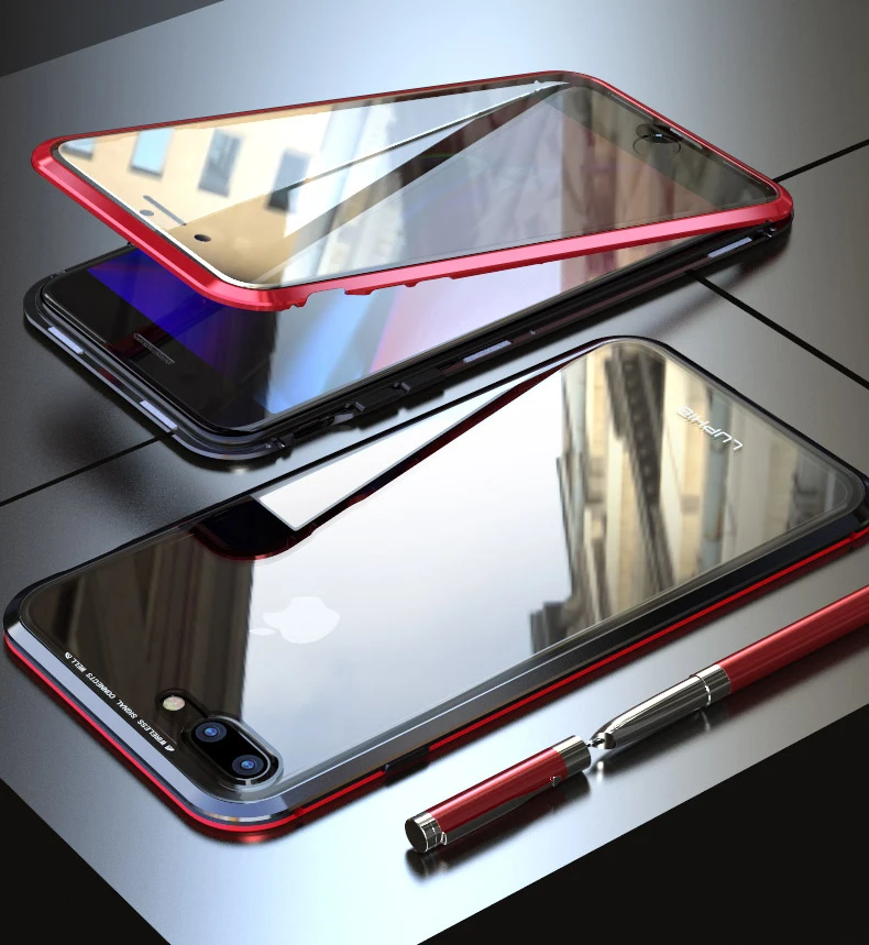 360 магнитный двойной чехол из закаленного стекла для samsung Galaxy S10 S9 Plus s10plus S8 Магнитный флип-чехол для samsung Note 10 Pro 9
