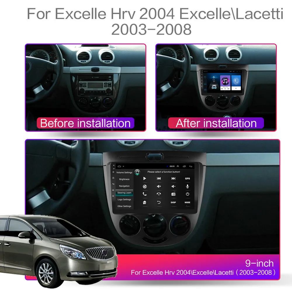 Для Chevrolet Lacetti J200 для Buick Excelle Hrv Daewoo Gentra 2004 2008 Android 10 RDS DSP Автомобильный GPS