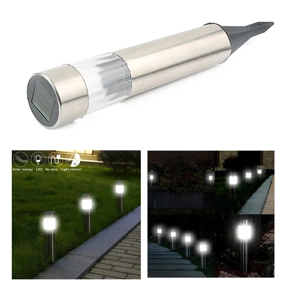 

Studyset Stainless Steel Solar Powered LED Lawn Light for Outdoor Garden Decor