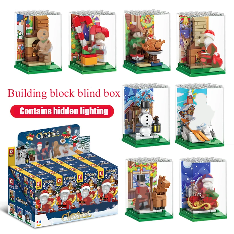 

New Christmas Creative Ornaments Santa Claus Gingerbread Man Surprise Blind Box 8pcs Mix And Match Christmas Party Girl Gifts