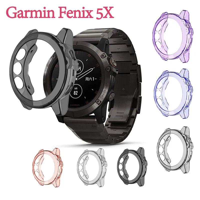 Мягкий защитный чехол из ТПУ для Garmin Fenix 5X ультратонкий прозрачный смарт часов