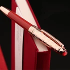 Перьевая ручка Moonman P135 в стиле ретро, металлическая каучуковая перьевая ручка с красивой крышкой и жемчугом, EF перо, 0,4 мм, кораллово-красная, для письма, Офисная ручка