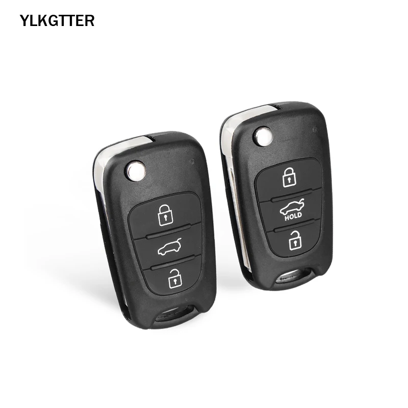 YLKGTTER 3 Buttons Car Key Shell Case For Hyundai I20 I30 IX35 I35 Kia Picanto Sportage K5 Flip Floding Remote | Автомобили и