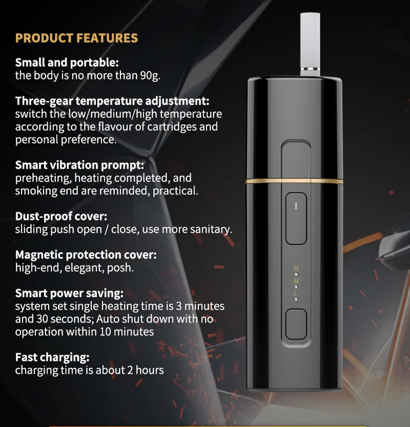 2020 тепло не горит Vape сухой травы нагревательное устройство Pluscig B3 электронная