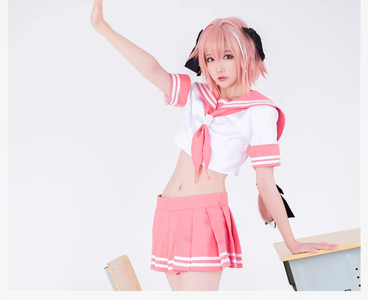 Fate Apocrypha cosplay Astolfo костюм моряка для маскарада Косплей Костюм Топ Юбка полный