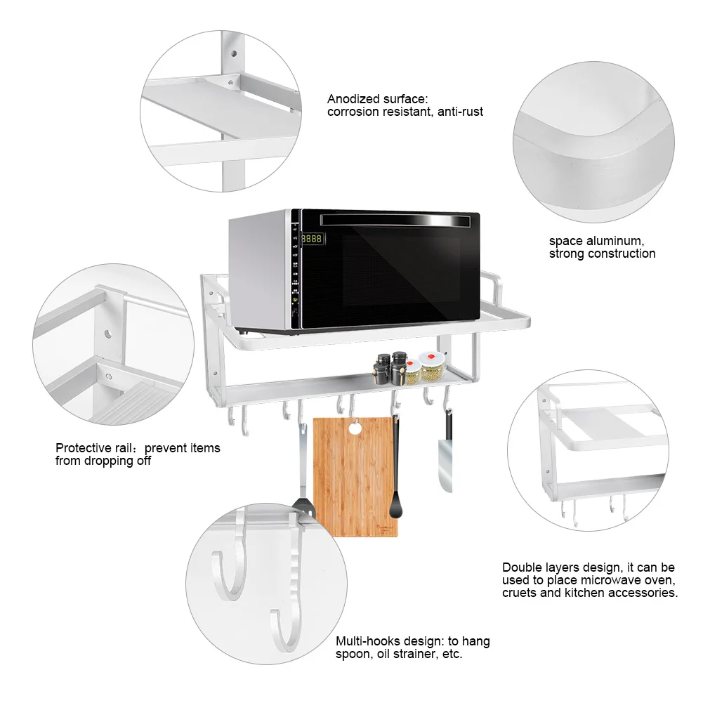 Космическая алюминиевая настенная двухслойная подвесная стойка для