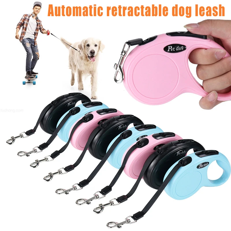 

Newest Pet Leash Retractable Dog Leash Portable Hand-Held Soft Polyester Rope for Outdoor Dogs Pets