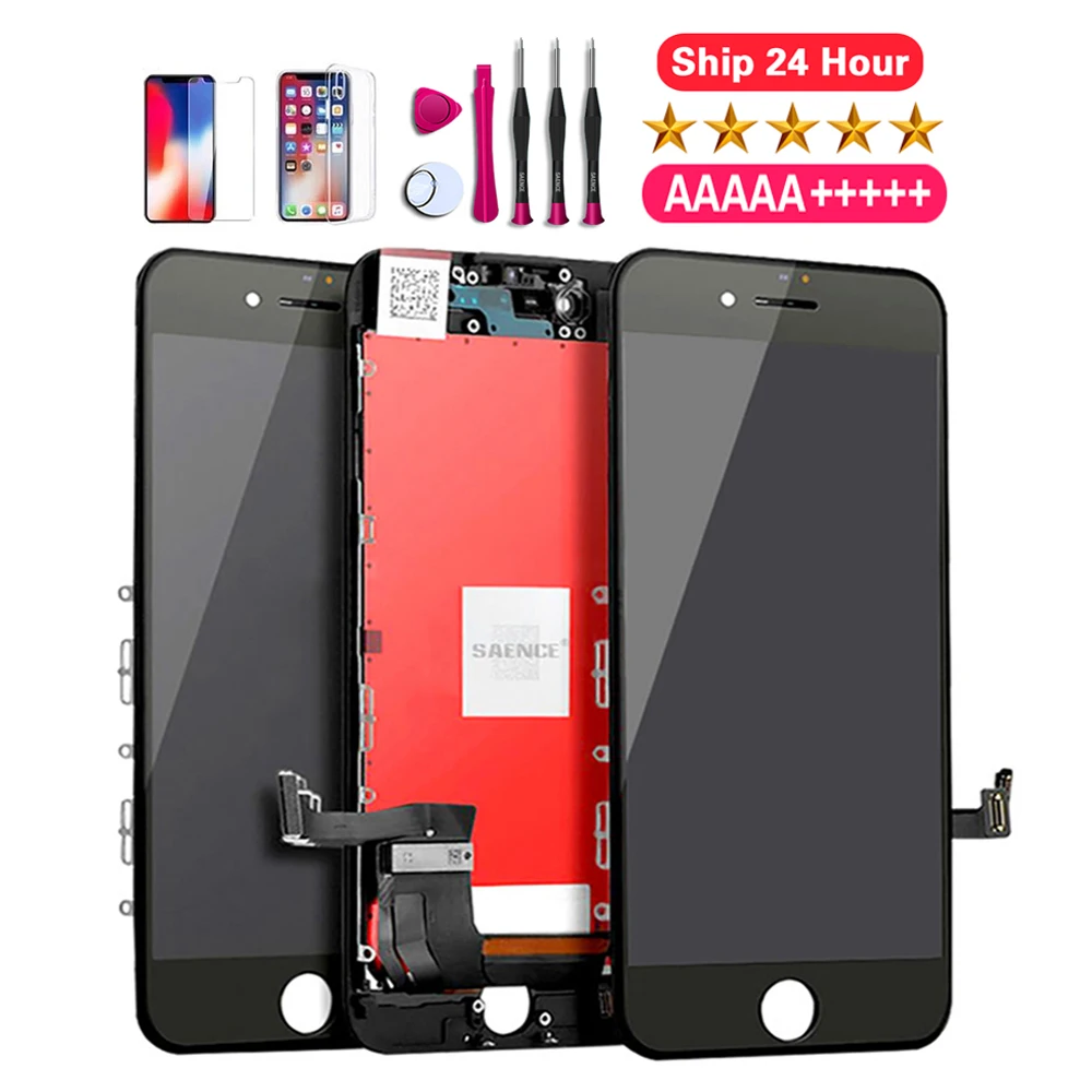 ЖК-дисплей для iPhone 6 7 8 6S Plus X XS XR XSMAX сенсорный экран без битых пикселей закаленное
