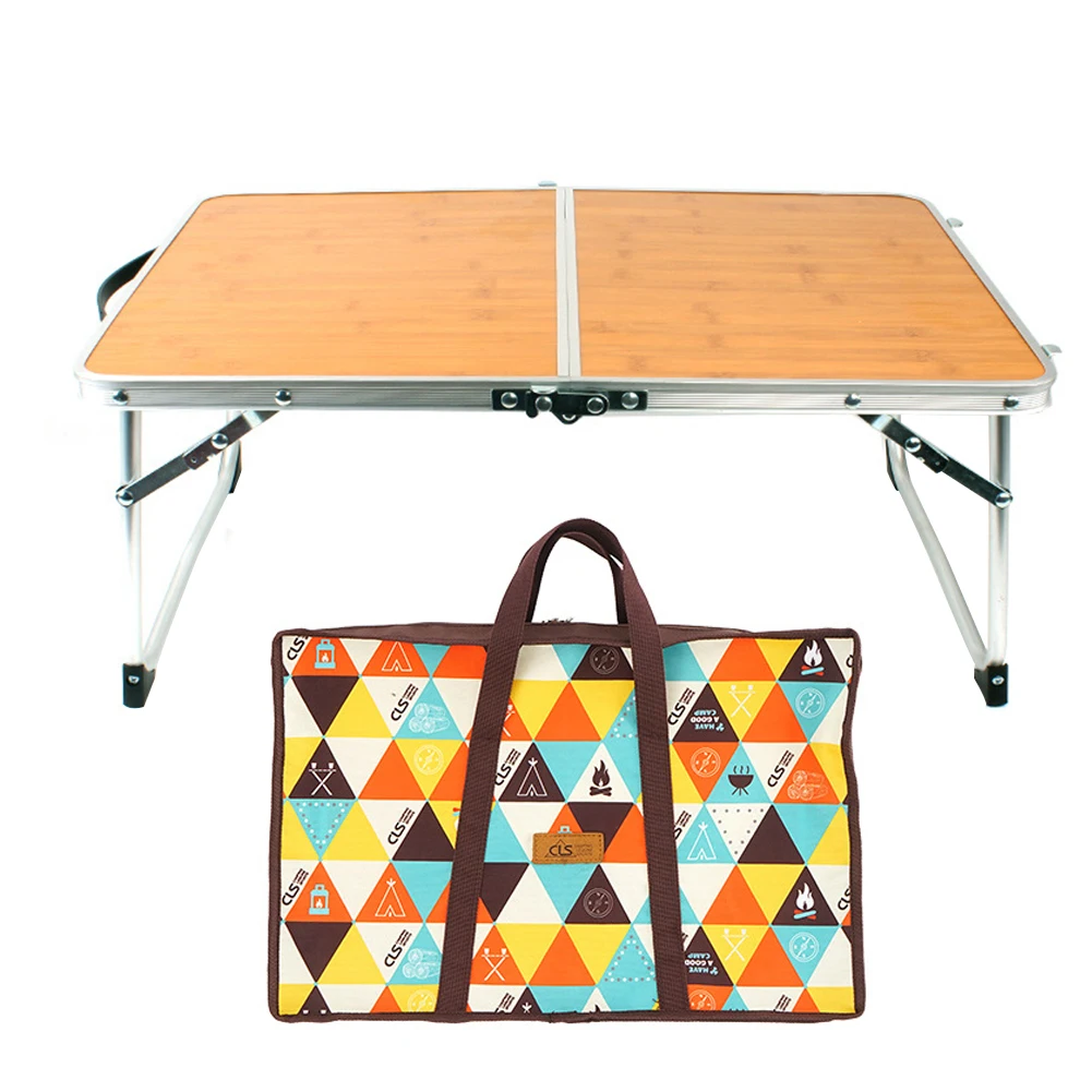 

Портативный складной мини-ноутбук для пикника, ультралегкий складной столик для хранения, барбекю из бамбукового дерева