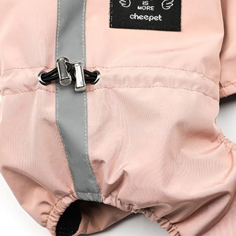 Night Reflective Dog Raincoat Clothes Waterproof Jacket Coat Small Medium Dogs Hoodies Jumpsuit Raincoats French Bulldog | Дом и сад