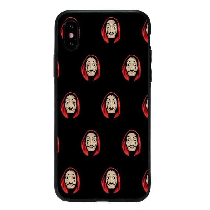 TPU La Casa De Papel case for iphone X XR XS MAX soft tpu phone cover for iphone 6 6S 7 8 PLUS Money Heist caso for 7plus coque - Цвет: TPU