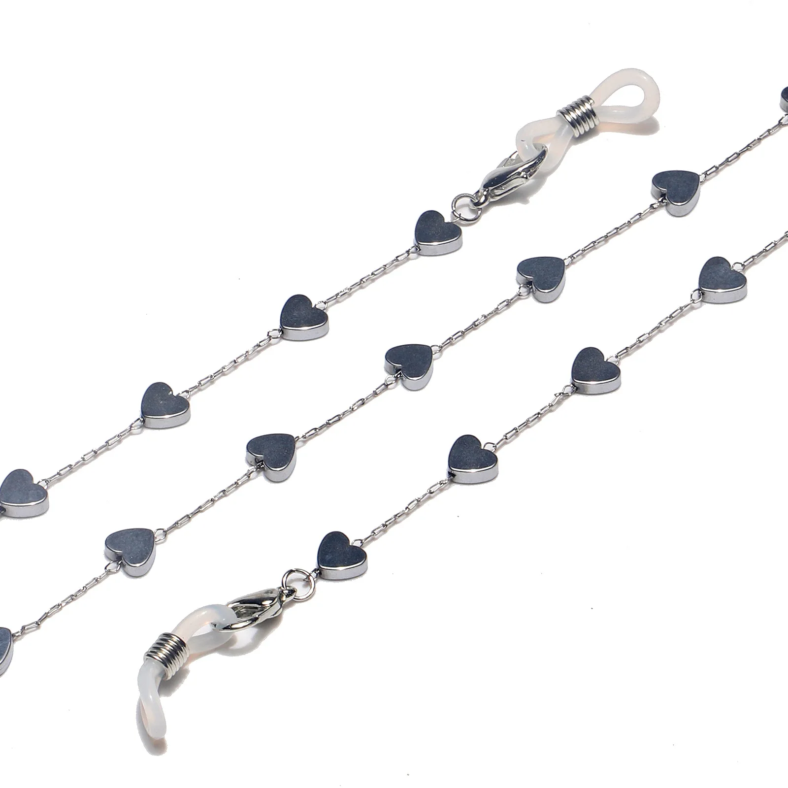 

Peach Heart Simple Casual Stainless Steel Mask Chain Sunglasses Chain Anti Slip Glasses Chain Jewelry