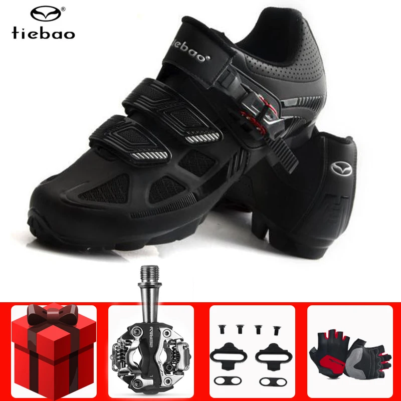 Мужская водонепроницаемая обувь Tiebao для горного велосипеда набор педаль SPD