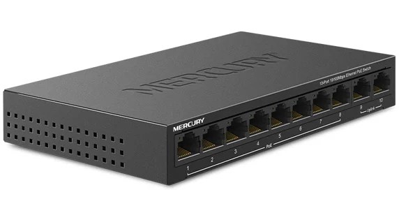 10 портов 2 порта связи 8 poe 65 Вт 100 Мбит/с MCU PoE коммутатор для интернет сети LAN Hub