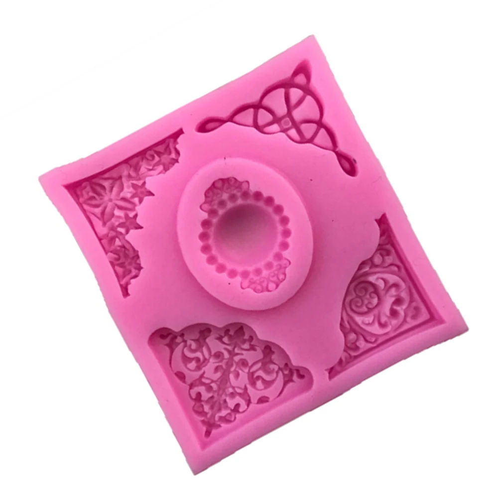 Винтажная кружевная угловая рельефная доска силиконовая форма европейские