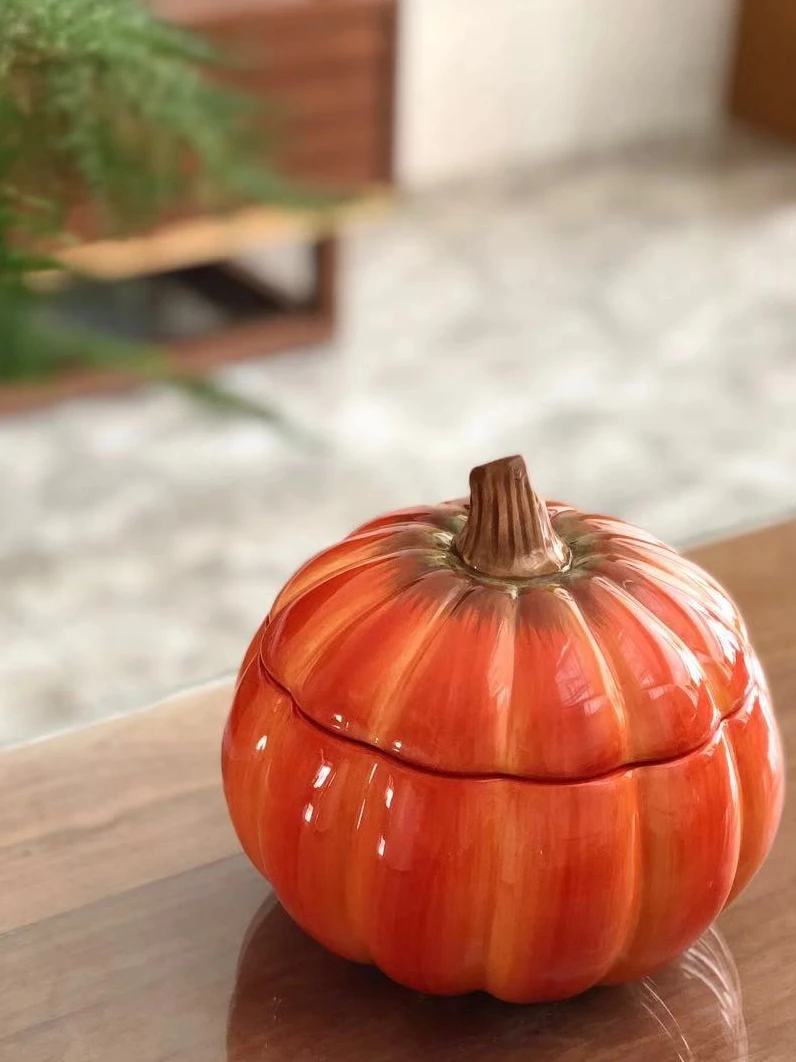 Тыква конфеты банку с крышкой дома Творческий домашняя кухонная для хранения Jar