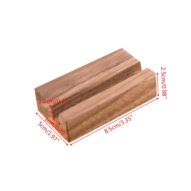 Black Walnut Beech Wood Business Card Holder Office Desk Wooden Photo Stand Name Memo Clips Organizer Storage Dinner Party Decor |