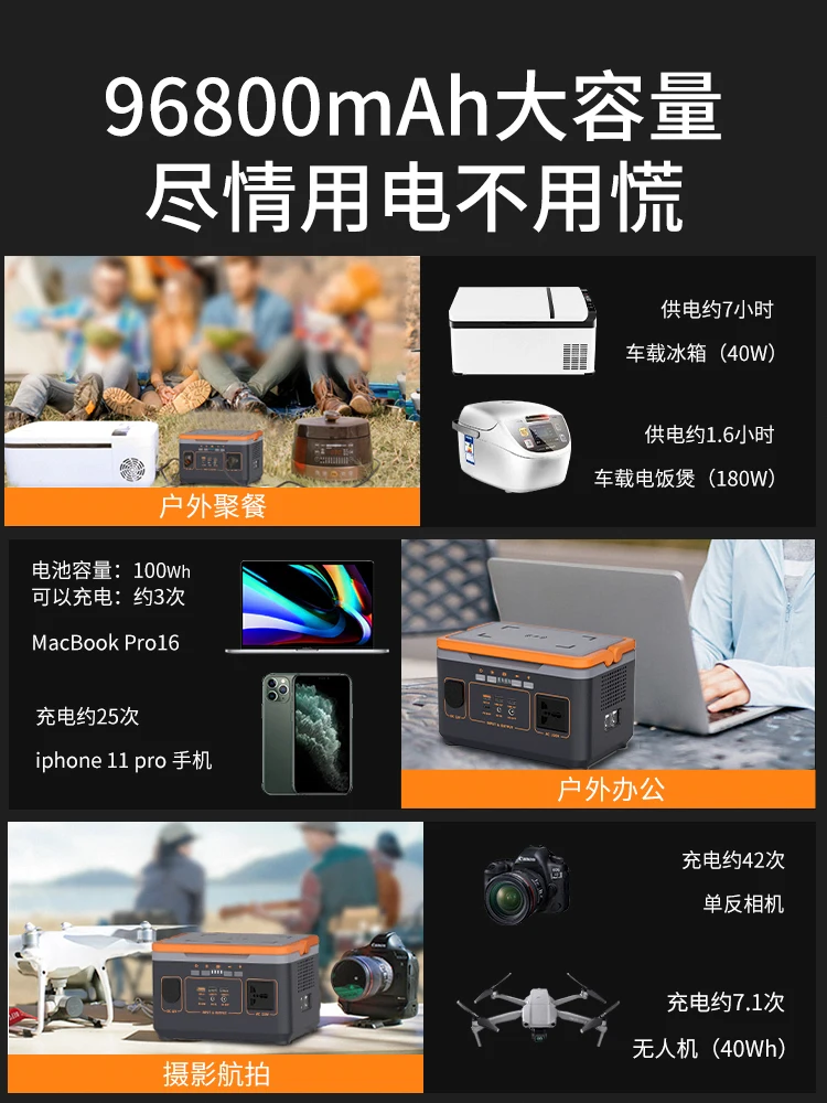 

Outdoor power supply 220V large capacity portable mobile 300W high power emergency socket notebook wireless power bank