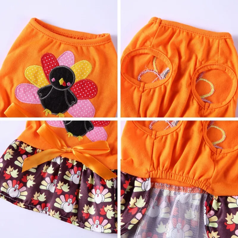 Платье для косплея с принтом животных на Хэллоуин индейка смешной мультяшный