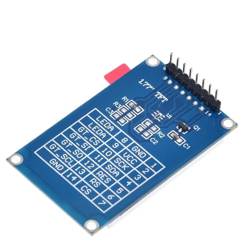 TZT 1,77 дюймов TFT lcd экран 128*160 1,77 TFTSPI TFT цветной экран модуль последовательного порта