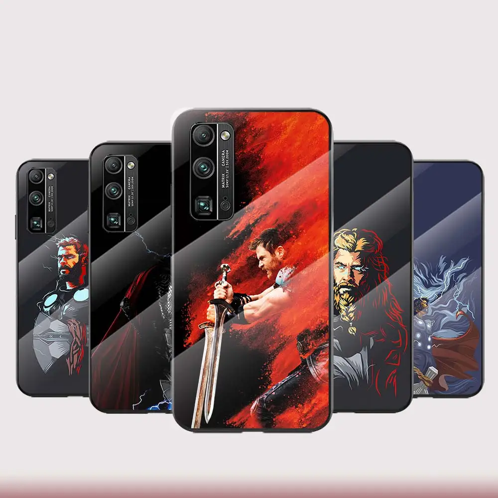 Чехол с закаленным стеклом для телефона Bravel Thor Marvel Honor 30 20 10 9X 8X Pro Plus Lite|Бамперы| |