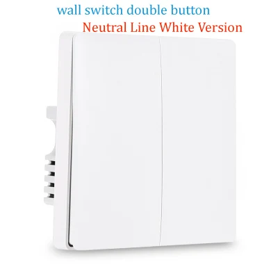 2 keys white Aqara Mijia умный дом управление светом один огонь провода ZigBee беспроводной ключ настенный выключатель через приложение смартфона - Цвет: 2 keys white