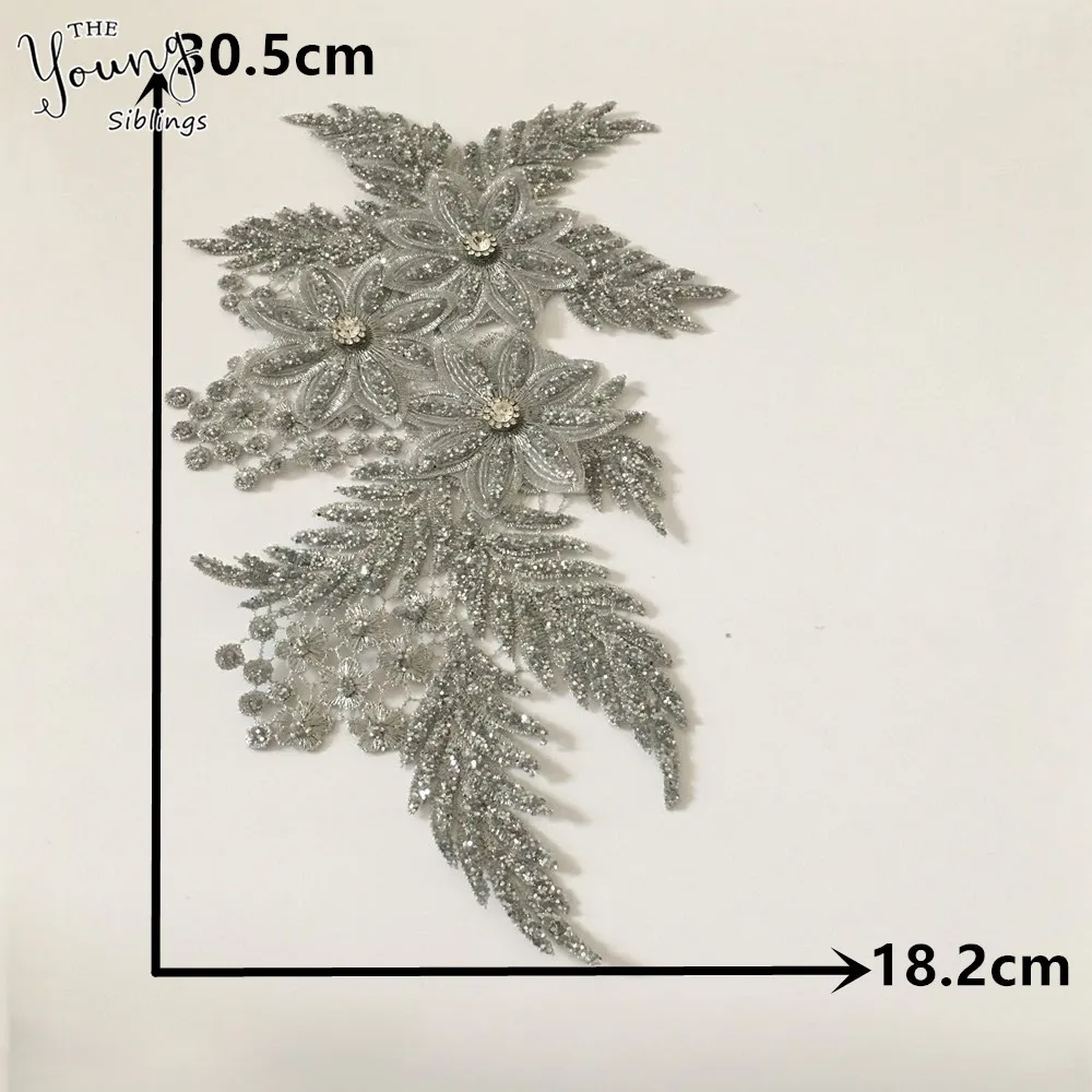 Новое поступление кружевной воротник с вышивкой 3D Цветочный вырез стразы